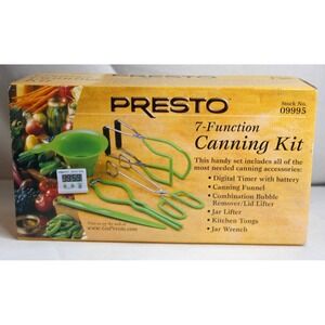 Presto 7 Function Canning Kit w/Timer, Funnel, Lifters, Tongs & Wrench. #09995.